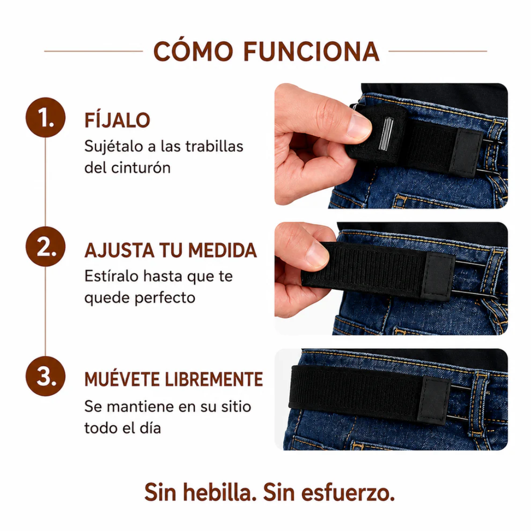 cinturón elástico ajustable sin hebilla